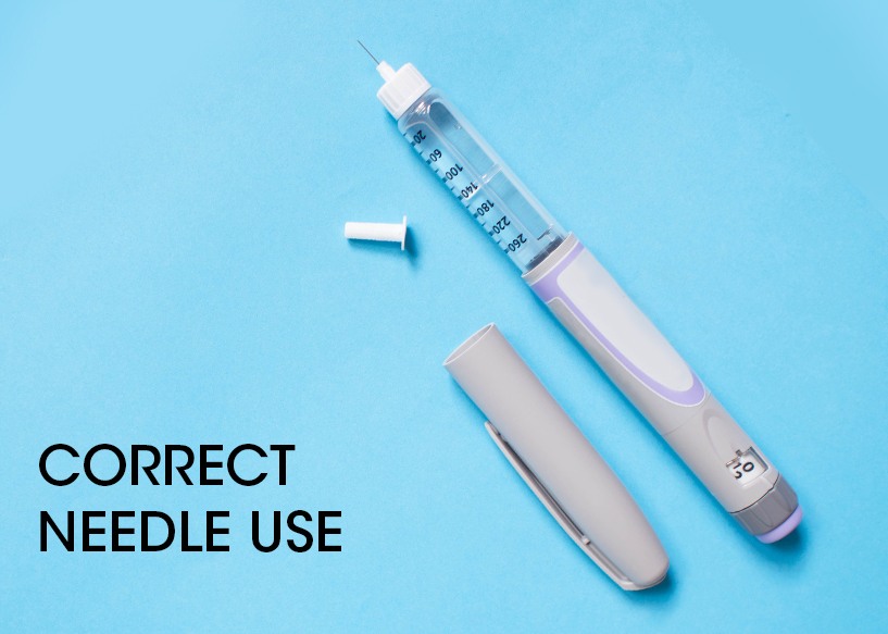 Correct needle use
